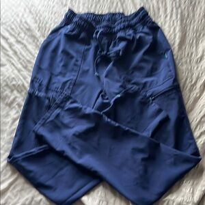 Scrubstar Blue Trousers with Elastic Waistband and Unique Asymmetrical Design